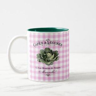 Taza Bicolor Control rosa de la basura de la verdura del país f