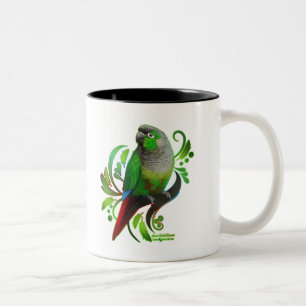 Taza Bicolor Conure verde barato