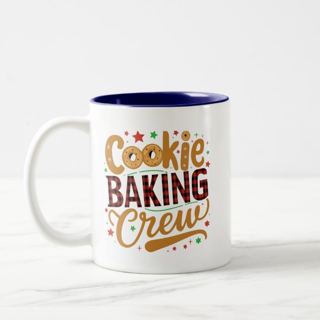 Taza Bicolor Cookies Baking Crew Funny (Izquierda)
