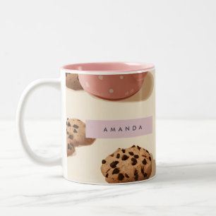Taza Bicolor Cookies y leche personalizadas y pasteles