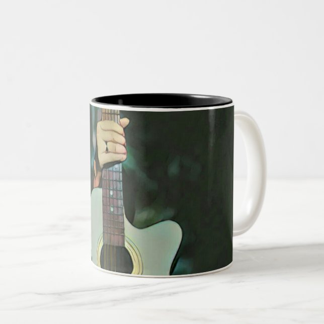 Taza Bicolor Cool guitarist gifts (Anverso derecho)