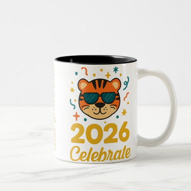 Taza Bicolor Cool Party Tiger (Derecha)