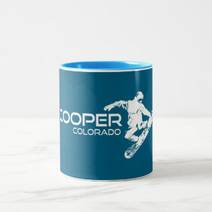 Taza Bicolor Cooper Colorado Snowboarder