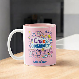 Taza Bicolor Coordinador del caos | Mama Life | Dia divertida d