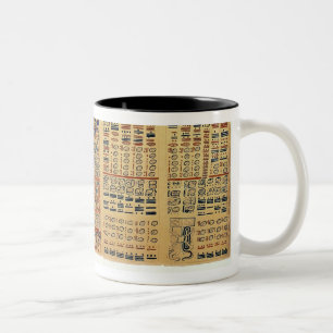 Taza Bicolor Copia de un fragmento del códice de Dresden