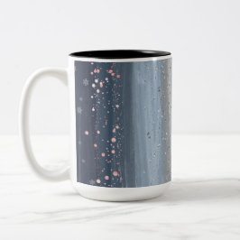 Taza Bicolor Copo de nieve de invierno de Navidad