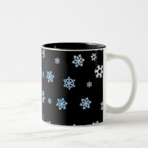 Copos de nieve (azul y blanco)