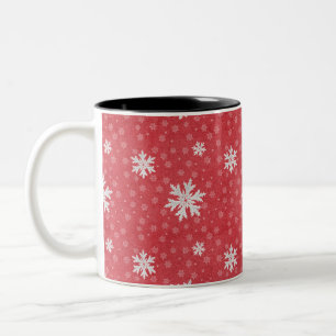 Taza Bicolor Copos de nieve en las toallas invitadas a los Navi