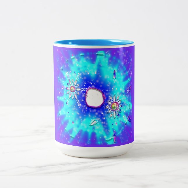 Taza Bicolor Copos de nieve festivos (Centro)