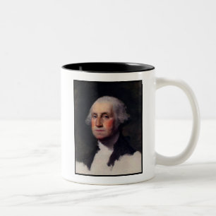 Taza Bicolor Copy Anthaeneum George Washington, Gilbert Stuart