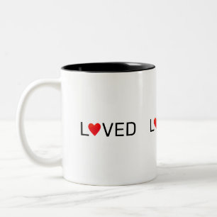 Taza Bicolor Corazón Amado Personalizado Moderno