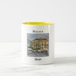 Taza Bicolor Corazón andaluz, Málaga, España