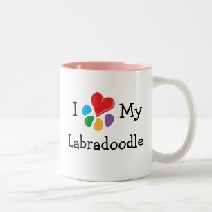 Taza Bicolor Corazón animal de Lover_I mi Labradoodle