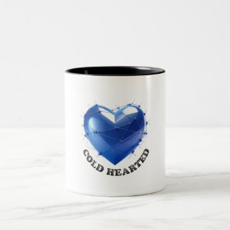 Taza Bicolor Corazón azul de alambre de púas Mantén el corazón