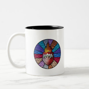Taza Bicolor Corazón casta de San José: Versión de vidrio manch