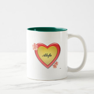 Taza Bicolor Corazón de Alofa Samoa w/Gold