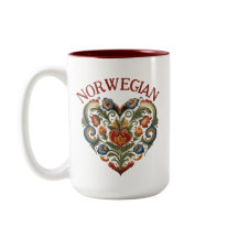 Corazón de Arte Popular Rosemaling noruego