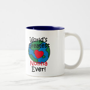 Taza Bicolor Corazón de la Mejor Nonna del Mundo