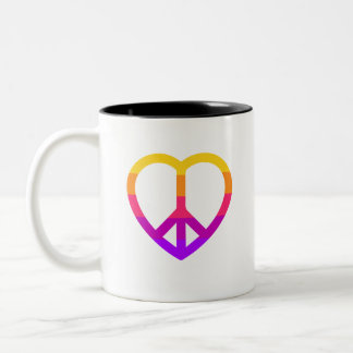 Taza Bicolor Corazón de la Paz