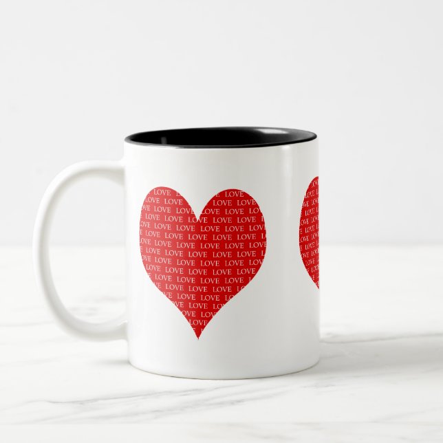 Taza Bicolor Corazón del Día de San Valentín (Izquierda)