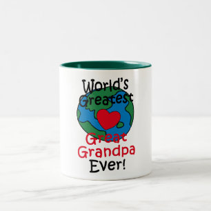 Taza Bicolor Corazón del mejor bisabuelo del mundo