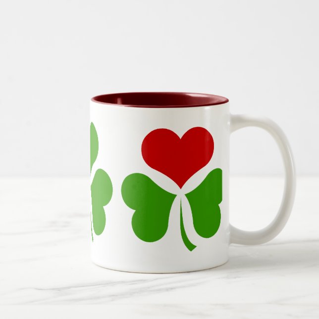 Taza Bicolor Corazón del trébol (Derecha)