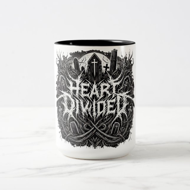 Taza Bicolor Corazón dividido - Graveyard Mug (Centro)