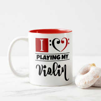 Taza Bicolor Corazón limpio y asqueroso de tocar mi violín