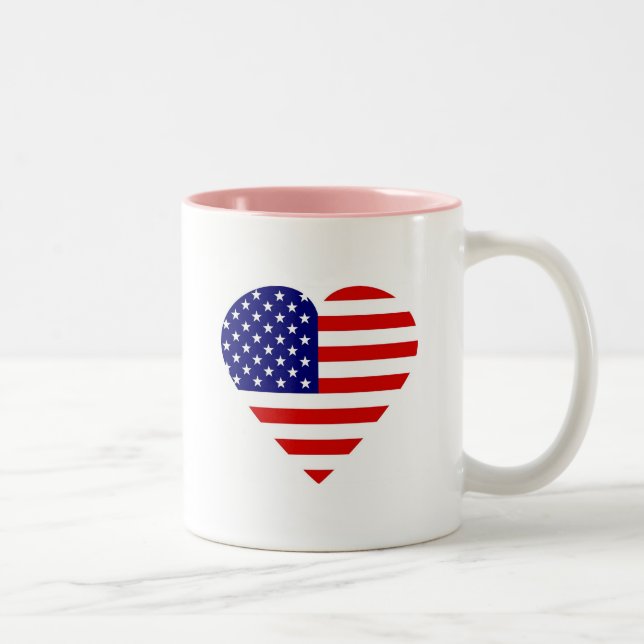 Taza Bicolor Corazón patriótico (Derecha)