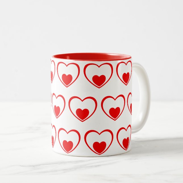 Taza Bicolor Corazón rojo (Anverso derecho)