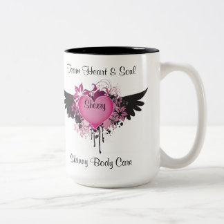 Taza Bicolor Corazón y alma del equipo