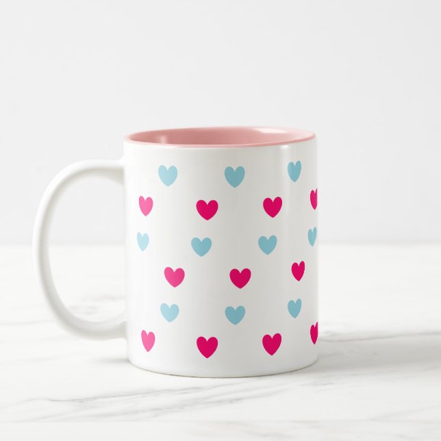 Taza Bicolor Corazones adorables (Izquierda)