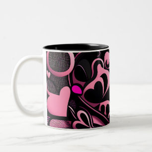 Taza Bicolor Corazones de amor 11