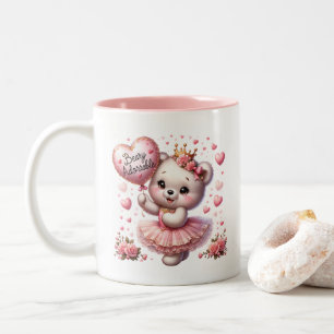 Taza Bicolor Corazones de San Valentín