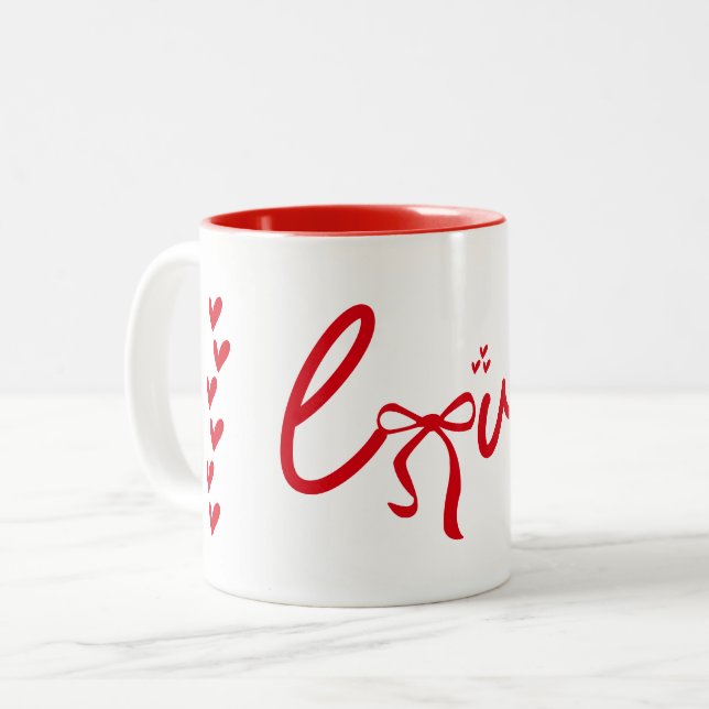 Taza Bicolor Corazones de San Valentín  (Anverso izquierdo)