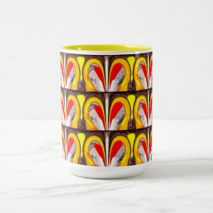 Taza Bicolor Corazones de suerte