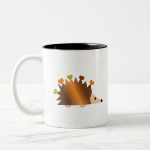 Taza Bicolor Corazones en un erizo