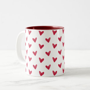 Taza Bicolor Corazones rojos, El día de San Valentín