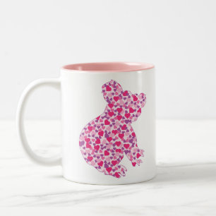 Taza Bicolor Corazones rosados-de oso-oso-koala
