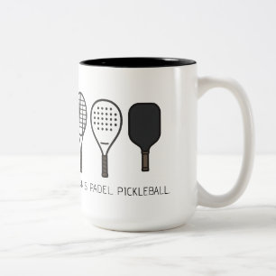 Taza Bicolor Corchetes personalizados de tenis, padel y pelotas