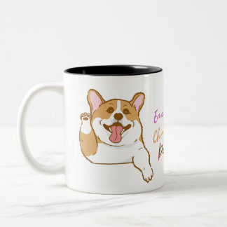 Taza Bicolor Corgi: Enérgica, encantadores, Delight Mug