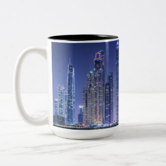 Taza Bicolor Cornisa de rascacielos modernos de Dubai