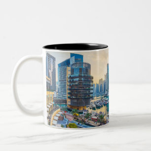 Taza Bicolor Cornisa de rascacielos modernos de Dubai