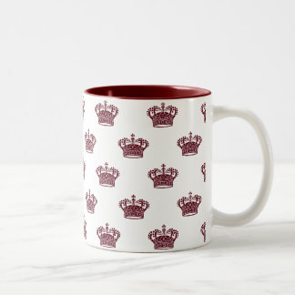 Taza Bicolor Corona 01 - Marrón en blanco