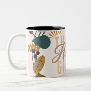 Taza Bicolor Corona de fiesta de Acción de Gracias moderna