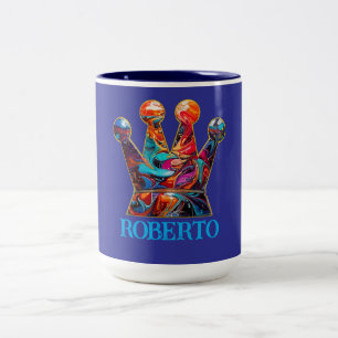 Taza Bicolor Corona de Grafiti Real 