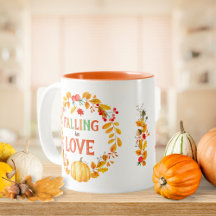 Corona de Otoño Hojas de Calabaza Enamorándose