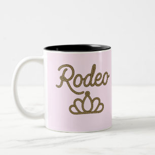 Taza Bicolor Corona de Tiara de Rodeo Queen Country Western