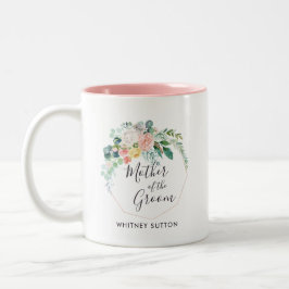 Taza Bicolor Corona floral de verano sonrojado Regalo de boda