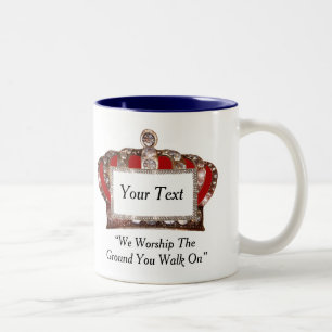 Taza Bicolor Corona real personalizada